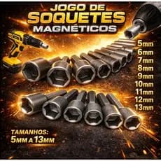 Kit Jogo De Pontas Bits Soquete Canhão Parafusadeira 9 Peças