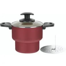 Cuscuzeira De Aluminio Grande Cereja N°14 Antiaderente