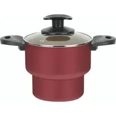 Cuscuzeira Tampa de Vidro Antiaderente Cereja N°16 Grande