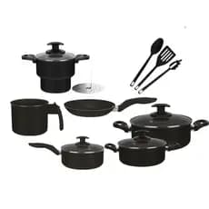 Conjunto Panela Caçarola Antiaderente 9 pecas com cuscuzeira