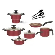 Conjunto Panela Caçarolas Antiaderente Teflon 9 pecas