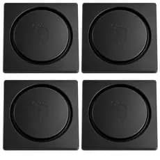 Kit Ralo Click Inteligente 10x10 Preto Fosco Luxo ABS Premium Anti Mau Cheiro para Banheiro e Box