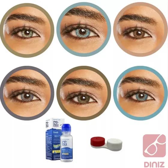 Lente de Contato Colorida Lunare Anual sem Grau Buasch&lomb com Estojo
