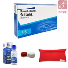Lente de Contato Soflens 59 Miopia-Hipermetropia-Bausch&Lomb-DescarteMensal-Incolor