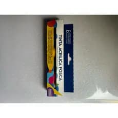 kit tinta guache neon e acrílica de 6 cores cada