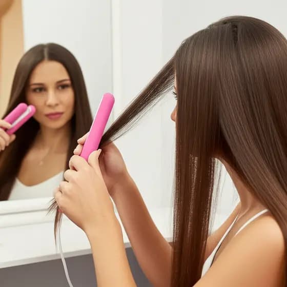 Mini Chapinha Prancha De Bolsa Portátil Bivolt Alisamento Modelagem do cabelo