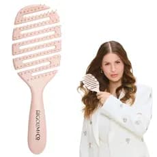 Escova de Cabelo Desembaraçadora Profissional Rigolim Vazada Raquete Cerdas Intelliflex ultra macias