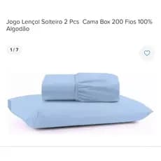 lencol 2 pcas solteiro algodão 200 fios com elástico (1 lençol elástico 1 fronha)