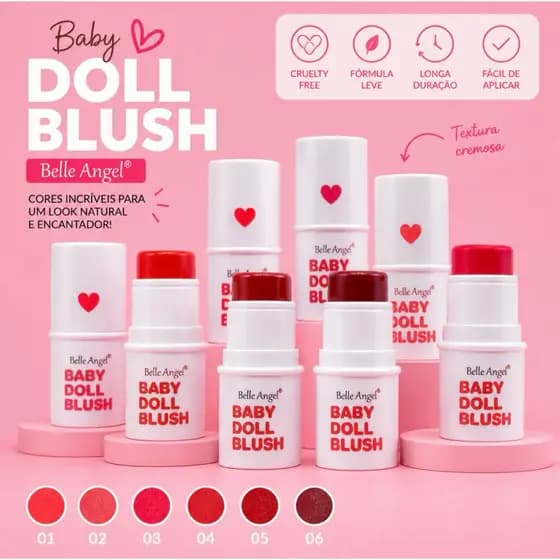 Blush Belle Angel -Efeito Boneca,Super Pigmentado e Delicado