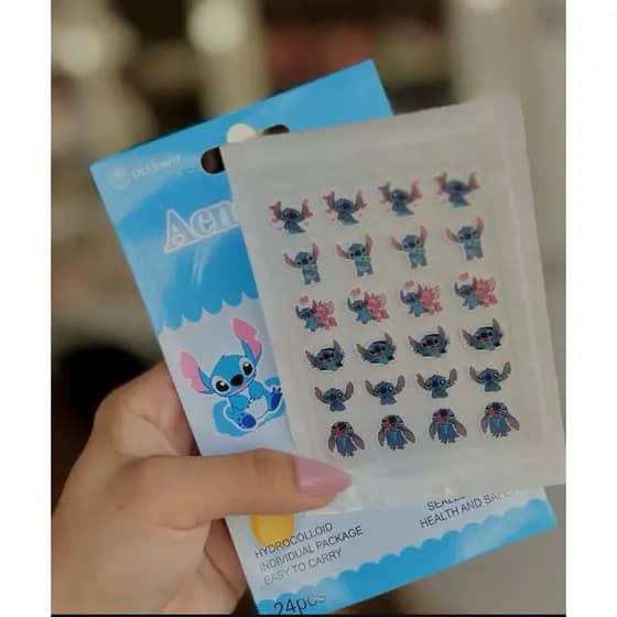 Cartela de Adesivos para Acne Stitch Anti Espinhas