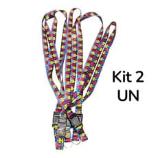 Kit 2 Cordão de Identificação Autista Autismo Quebra-cabeça Engate Rápido