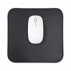 Mouse Pad 20x20 Deskpad Couro Sintético Escritório Mesa + Porta Copo