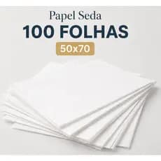 Papel Seda Branco 50x70cm 100 Unidades Premium Para Embalagens