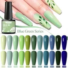 MTSSII 6ml De Esmalte UV Gel De Polimento De Unhas Série Azul Verde Embebido Em Manicure
