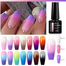 MEET ACROSS 7ml Verniz Térmico De Unhas De Gel 3 Cores Mudança De Inverno Para Manicure De Arte