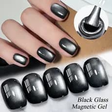 MTSSII Gel Magnético De Vidro Preto Olho De Gato Polonês Soak Off Esmalte DIY Nail Art 7ml
