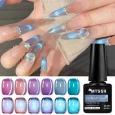 MTSSII 7ml Fluorescente Azul Gel Magnético Esmalte Soak Offf Cat Eye Glitter UV LED Verniz Para Unhas