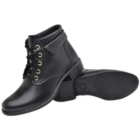 Bota Casual Coturno Com cadarço Cano Baixo Confortável