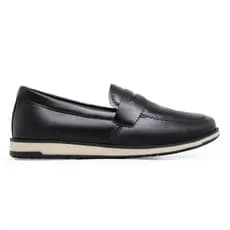Sapato Bicolor Calce Fácil Preto Homem Moderno