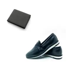 Kit Sapato Casual Social Preto Mocassim