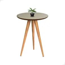 Mesinha De Apoio 70cm Retrô Vintage Mesa Redonda Com Pés Palito Decoração Sala
