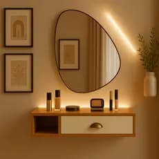 Penteadeira Para Quarto Suspensa Make Up 70cm Com Gaveta Sala Tv Home Camarim Rack Aparador