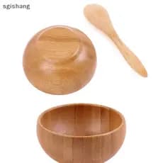 sg Máscara Cute Small Skin Care Face Mask Bowl Eco Bamboo De Bambu Conjuntos De Ferramentas De Mistura