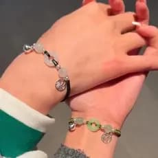 Fu marca sino fivela segura pulseira feminina alegria segura pulseira casal estilo namorada presente 26714SL