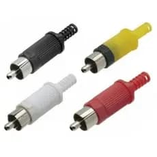 Plug RCA Macho Plástico Linha Premium c/ Rabicho - MXT