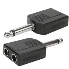 Plug Adaptador Conector 2 Jack J10 Mono x P10 Mono Macho - MXT