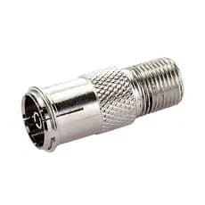 Adaptador Conector Coaxial Fêmea Europeu x Fêmea Coaxial TV Antena