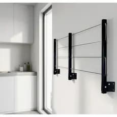 Varal De Roupa 3 hastes Retratil Para Parede Muro Casa Até 8 metros Com kit de montagem