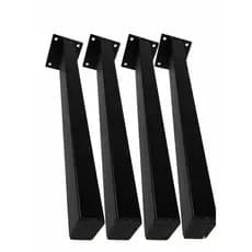 Suporte Para Pia Tanque Bancadas 40cm De Parafusar kit com 4 unidade Preto + kit instalação