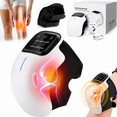 Massageador de Joelho Eletrico Tela Led com Laser Infravermelho Vibração e Aquecimento Fisioterapia