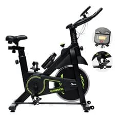 Bicicleta Ergometrica Spinning Com Roda De Inercia De 8kg Marca Winnek Preto/verde Suporte Celular Tablet