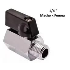 Registro Válvula Esfera Mini Macho X Femea 1/4 Industrial