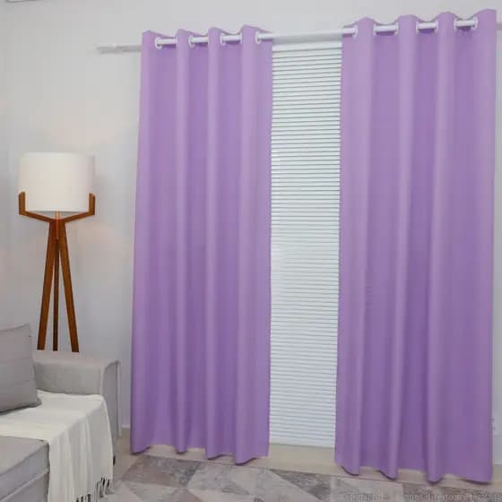 Cortina Lana Lilás Oxford 300x250 Para Sala/Quarto