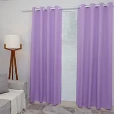 Cortina Lana Lilás Oxford 300x250 Para Sala/Quarto