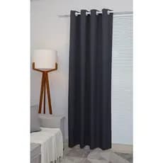 Cortina Sala Quarto Oxford Uma Folha 150 X 250 Ilhós Cromado Redondo Para Varão