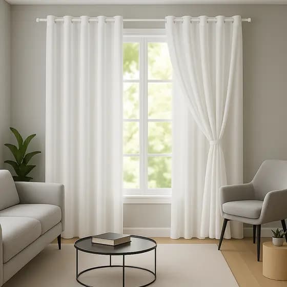 Cortina Blackout com Voil 2,80 X 2,30 Corta Luz Para Sala e Quarto PVC Blecaute