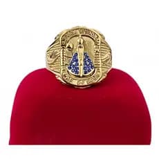 anel dedeira nossa senhora Aparecida cravejada aço inoxidável