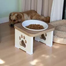 Comedouro Bebedouro Elevado Cachorro Pet MDF Linha Premium