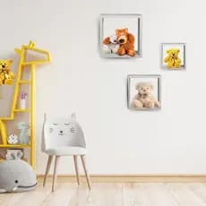 Kit de Nichos Quadrado Decorativo Quarto Sala Escritorio 100% MDF Branco