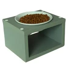 Comedouro Pet Elevado Gato Cachorro Luke Tigelas Inox / Porcelana