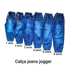 Kit 5 Calça Infantil Jogger Jeans Masculino