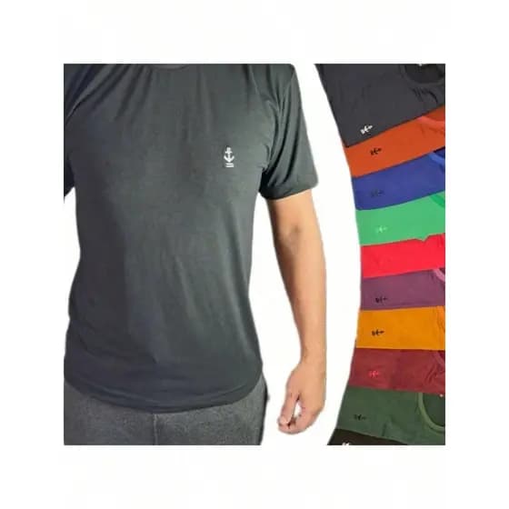 Kit 2 Camiseta Lisa Básica Masculino Malha Suede
