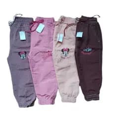 Kit 4 Calça Infantil Feminina Jogger Brim