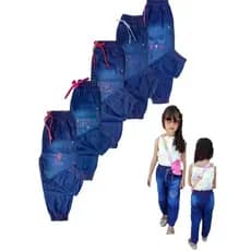 Kit com 5 calça jeans jogger menina 1,2,3,4,6,8 tamanho