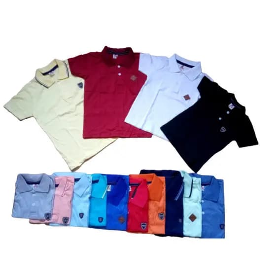 kit com 5 Gola Polo Camisa Infantil e Juvenil Menino