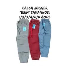 Kit 3 unidades de Calça Infantil Jogger Masculino